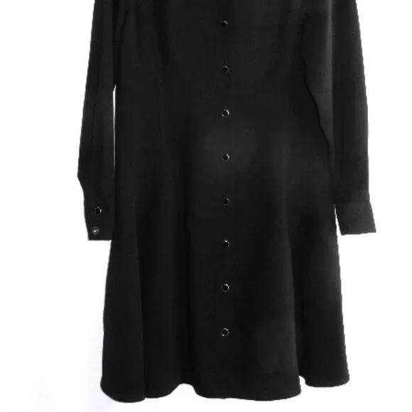 Lafayette 148 New York Black Shirt Dress in Size 10